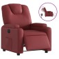 vidaXL Sillón reclinable eléctrico de cuero sintético rojo tinto vidaXL Sillón reclinable eléctrico de cuero sintético rojo tinto
