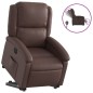 vidaXL Sillón reclinable elevable eléctrico de cuero sintético marrón vidaXL Sillón reclinable elevable eléctrico de cuero sintético marrón