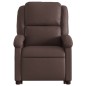 vidaXL Sillón reclinable elevable eléctrico de cuero sintético marrón vidaXL Sillón reclinable elevable eléctrico de cuero sintético marrón