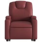 vidaXL Sillón elevable eléctrico cuero artificial rojo tinto vidaXL Sillón elevable eléctrico cuero artificial rojo tinto