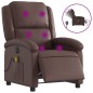 vidaXL Sillón de masaje reclinable eléctrico cuero sintético marrón vidaXL Sillón de masaje reclinable eléctrico cuero sintético marrón