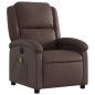 vidaXL Sillón de masaje reclinable eléctrico cuero sintético marrón vidaXL Sillón de masaje reclinable eléctrico cuero sintético marrón