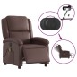 vidaXL Sillón de masaje reclinable eléctrico cuero sintético marrón vidaXL Sillón de masaje reclinable eléctrico cuero sintético marrón
