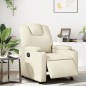 vidaXL Sillón reclinable eléctrico de cuero sintético crema vidaXL Sillón reclinable eléctrico de cuero sintético crema