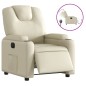 vidaXL Sillón reclinable eléctrico de cuero sintético crema vidaXL Sillón reclinable eléctrico de cuero sintético crema
