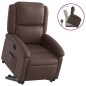 vidaXL Sillón reclinable elevable cuero sintético marrón vidaXL Sillón reclinable elevable cuero sintético marrón