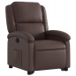 vidaXL Sillón reclinable elevable cuero sintético marrón vidaXL Sillón reclinable elevable cuero sintético marrón
