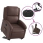 vidaXL Sillón reclinable elevable cuero sintético marrón vidaXL Sillón reclinable elevable cuero sintético marrón