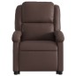 vidaXL Sillón reclinable elevable cuero sintético marrón vidaXL Sillón reclinable elevable cuero sintético marrón