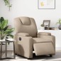 vidaXL Sillón reclinable eléctrico de cuero sintético color capuchino