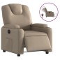 vidaXL Sillón reclinable eléctrico de cuero sintético color capuchino