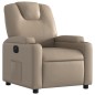 vidaXL Sillón reclinable eléctrico de cuero sintético color capuchino