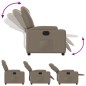 vidaXL Sillón reclinable eléctrico de cuero sintético color capuchino