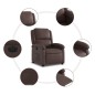 vidaXL Sillón reclinable eléctrico de cuero sintético marrón vidaXL Sillón reclinable eléctrico de cuero sintético marrón
