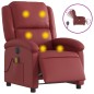 vidaXL Sillón de masaje reclinable de cuero artificial rojo tinto vidaXL Sillón de masaje reclinable de cuero artificial rojo tinto
