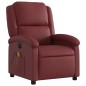vidaXL Sillón de masaje reclinable de cuero artificial rojo tinto vidaXL Sillón de masaje reclinable de cuero artificial rojo tinto