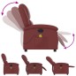 vidaXL Sillón de masaje reclinable de cuero artificial rojo tinto vidaXL Sillón de masaje reclinable de cuero artificial rojo tinto