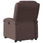 vidaXL Sillón de masaje elevable eléctrico cuero sintético marrón vidaXL Sillón de masaje elevable eléctrico cuero sintético marrón