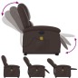 vidaXL Sillón de masaje elevable eléctrico cuero sintético marrón vidaXL Sillón de masaje elevable eléctrico cuero sintético marrón