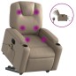 vidaXL Sillón reclinable de masaje eléctrico cuero sintético capuchino vidaXL Sillón reclinable de masaje eléctrico cuero sintético capuchino