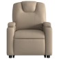 vidaXL Sillón reclinable de masaje eléctrico cuero sintético capuchino vidaXL Sillón reclinable de masaje eléctrico cuero sintético capuchino