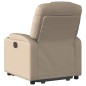 vidaXL Sillón reclinable elevable cuero artificial color capuchino vidaXL Sillón reclinable elevable cuero artificial color capuchino