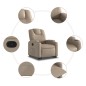 vidaXL Sillón reclinable elevable cuero artificial color capuchino vidaXL Sillón reclinable elevable cuero artificial color capuchino