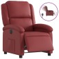 vidaXL Sillón reclinable eléctrico de cuero sintético rojo tinto vidaXL Sillón reclinable eléctrico de cuero sintético rojo tinto