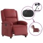 vidaXL Sillón reclinable eléctrico de cuero sintético rojo tinto vidaXL Sillón reclinable eléctrico de cuero sintético rojo tinto