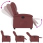 vidaXL Sillón reclinable eléctrico de cuero sintético rojo tinto vidaXL Sillón reclinable eléctrico de cuero sintético rojo tinto