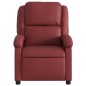 vidaXL Sillón reclinable eléctrico de cuero sintético rojo tinto vidaXL Sillón reclinable eléctrico de cuero sintético rojo tinto