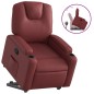 vidaXL Sillón reclinable elevable cuero artificial rojo tinto vidaXL Sillón reclinable elevable cuero artificial rojo tinto