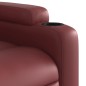 vidaXL Sillón reclinable elevable cuero artificial rojo tinto vidaXL Sillón reclinable elevable cuero artificial rojo tinto