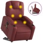vidaXL Sillón reclinable de masaje de pie cuero artificial rojo tinto vidaXL Sillón reclinable de masaje de pie cuero artificial rojo tinto