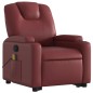 vidaXL Sillón reclinable de masaje de pie cuero artificial rojo tinto vidaXL Sillón reclinable de masaje de pie cuero artificial rojo tinto
