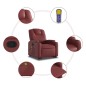 vidaXL Sillón reclinable de masaje de pie cuero artificial rojo tinto vidaXL Sillón reclinable de masaje de pie cuero artificial rojo tinto