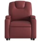 vidaXL Sillón reclinable de masaje de pie cuero artificial rojo tinto vidaXL Sillón reclinable de masaje de pie cuero artificial rojo tinto
