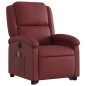 vidaXL Sillón reclinable de masaje de pie cuero artificial rojo tinto vidaXL Sillón reclinable de masaje de pie cuero artificial rojo tinto