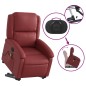 vidaXL Sillón reclinable de masaje de pie cuero artificial rojo tinto vidaXL Sillón reclinable de masaje de pie cuero artificial rojo tinto