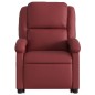 vidaXL Sillón reclinable de masaje de pie cuero artificial rojo tinto vidaXL Sillón reclinable de masaje de pie cuero artificial rojo tinto