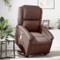 vidaXL Sillón reclinable de masaje de pie de cuero sintético marrón vidaXL Sillón reclinable de masaje de pie de cuero sintético marrón