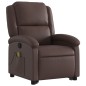 vidaXL Sillón reclinable de masaje de pie de cuero sintético marrón vidaXL Sillón reclinable de masaje de pie de cuero sintético marrón