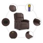 vidaXL Sillón reclinable de masaje de pie de cuero sintético marrón vidaXL Sillón reclinable de masaje de pie de cuero sintético marrón