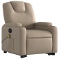 vidaXL Sillón reclinable masaje pie cuero artificial color capuchino vidaXL Sillón reclinable masaje pie cuero artificial color capuchino