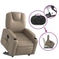 vidaXL Sillón reclinable masaje pie cuero artificial color capuchino vidaXL Sillón reclinable masaje pie cuero artificial color capuchino