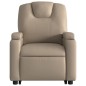 vidaXL Sillón reclinable masaje pie cuero artificial color capuchino vidaXL Sillón reclinable masaje pie cuero artificial color capuchino