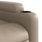 vidaXL Sillón reclinable masaje pie cuero artificial color capuchino vidaXL Sillón reclinable masaje pie cuero artificial color capuchino