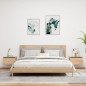 vidaXL Mesitas de noche de pared con luces LED 2 unidades roble Sonoma vidaXL Mesitas de noche de pared con luces LED 2 unidades roble Sonoma