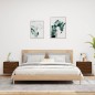 vidaXL Mesitas de noche de pared con luces LED 2 unidades roble marrón vidaXL Mesitas de noche de pared con luces LED 2 unidades roble marrón