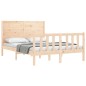 vidaXL Estructura de cama con cabecero madera maciza 140x200 cm